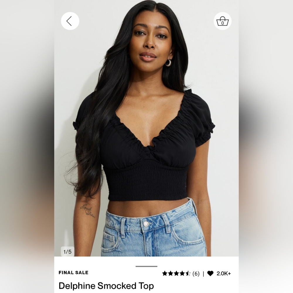 Elegant Black Ruched Crop Top